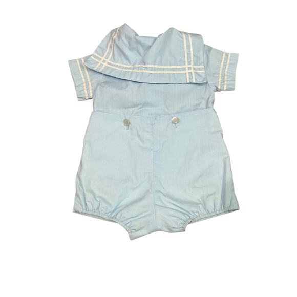 Vintage Classic Baby Blue Sailor Suit with White Tie - Picture 3 of 3